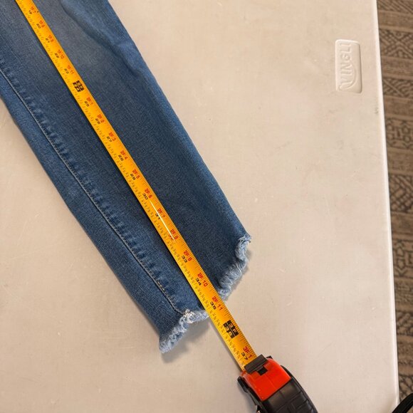 DL1961 Margaux Ankle Skinny Stretch Denim Raw Hem Blue Jeans Womens size 31 - Picture 11 of 13